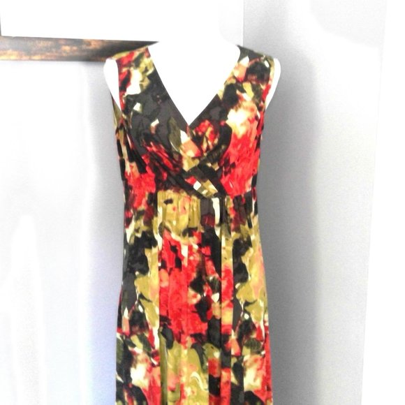 Motherhood Maternity Large Colorful Floral Print Sleeveless Dress - Picture 2 of 10